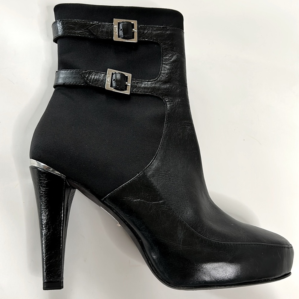 Armani Jeans Black Heeled Boots - Picture 5 of 12